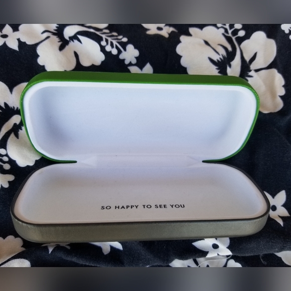 EUC KATE SPADE SUNGLASS CASE GREEN AND BLACK - Picture 4 of 10